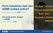 Daftar Semak Portal MyASNB Baki dan Penyata Online