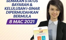 I-Sinar - Semak Status, Cara Permohonan, Jumlah Pembayaran baru mulai 8 Mac 2021