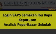 Login SAPS Semakan Ibu Bapa Keputusan Analisis Peperiksaan Sekolah