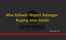 Mas Kahwin Negeri Selangor Bujang atau Janda