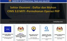 Sektor Ekonomi : Daftar dan Mohon CIMS 3.0 MITI -Permohonan Operasi PKP