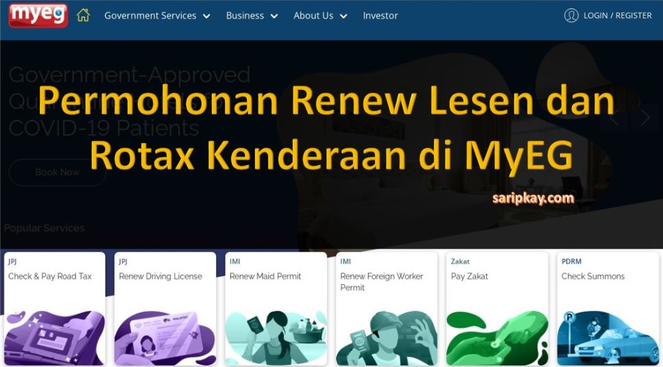 Renew Lesen dan Rotax Kenderaan di MyEG