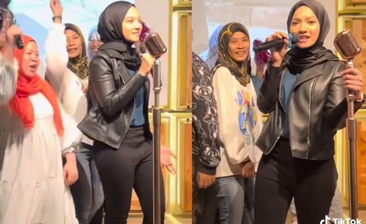 Hawa Rizwana Buat Hal, Sakan Berkaraoke Ditegur Netizen Pakai Seluar Adik Siapa