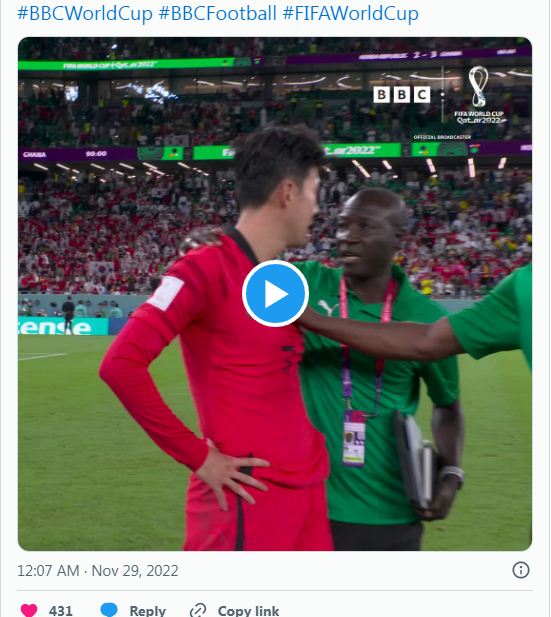 GHANA COACH SNAPS SELFIE WITH CRYING SON HEUNG-MIN